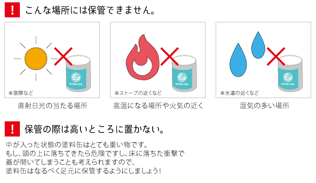 ペンキ処分注意